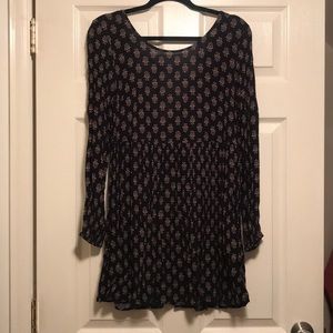 Long sleeve strap back dress